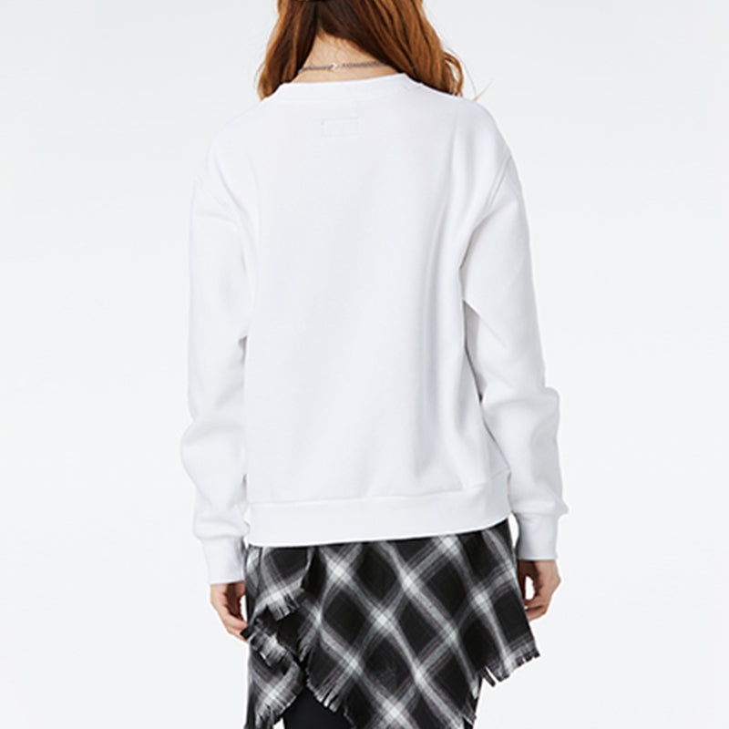 (WMNS) Converse Casual Sweatshirt'White' 10020870-A07 - 4