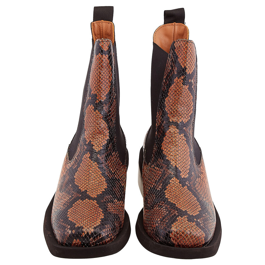 Ganni Ladies Embossed Snake Chelsea Boots - 3