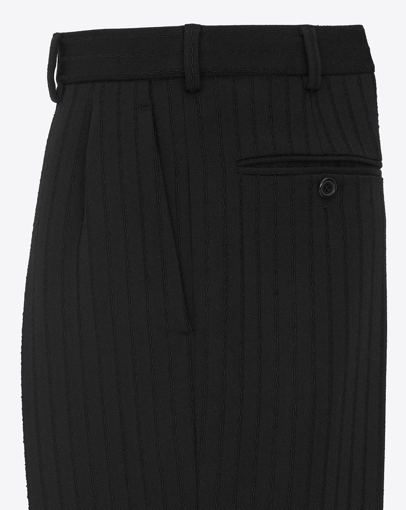 carrot-fit pants in striped wool 4