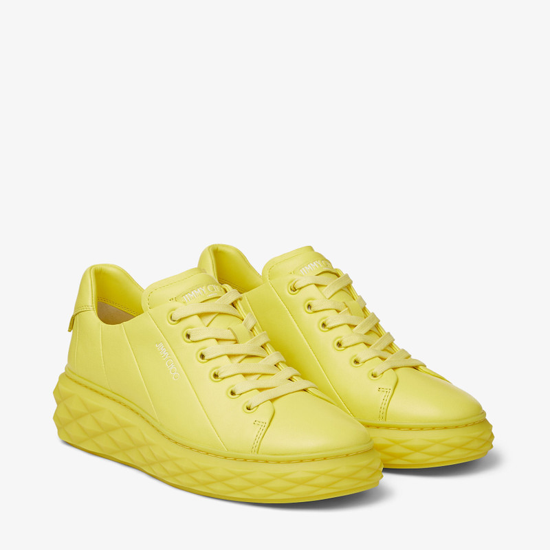 Diamond Light Maxi/F
Soft Yellow Nappa Leather Low-Top Trainers with Platform Sole 3