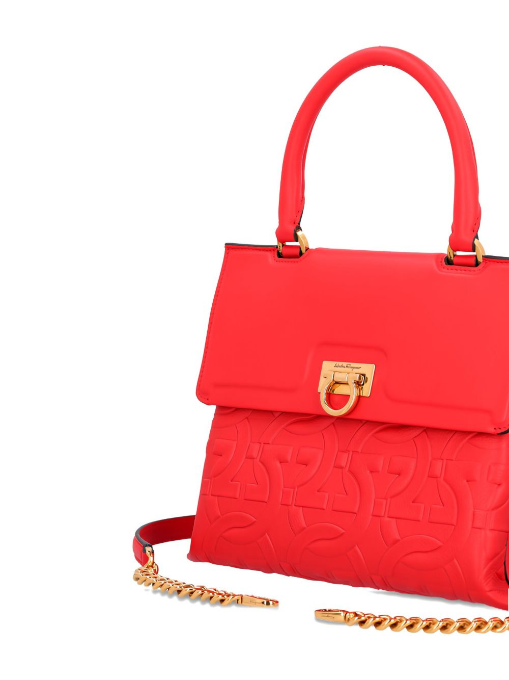 embossed-leather shoulder bag - 3