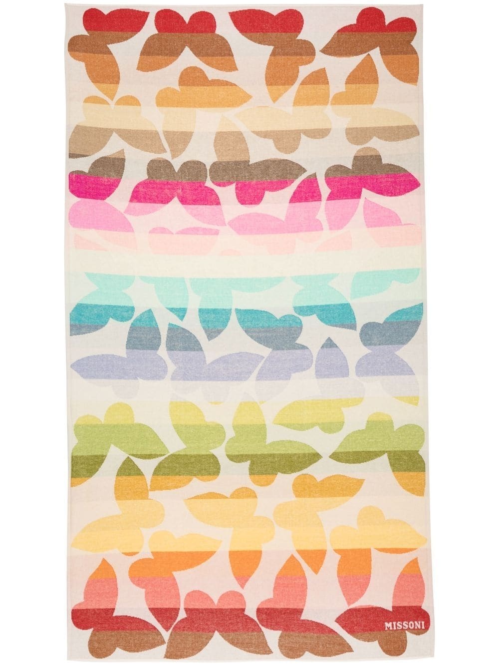 butterfly-print cotton beach towel - 3