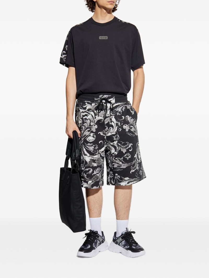 VERSACE JEANS COUTURE baroque-print sleeve-detail t-shirt outlook