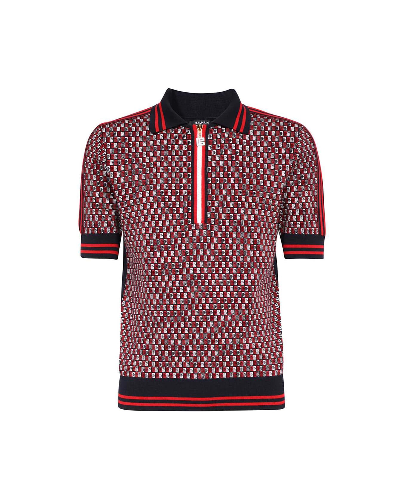 Knitted Wool Polo Shirt - 1