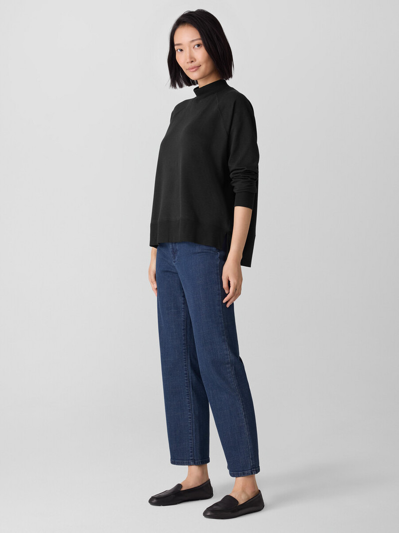 Cozy Brushed Terry Hug Mock Neck Top 3