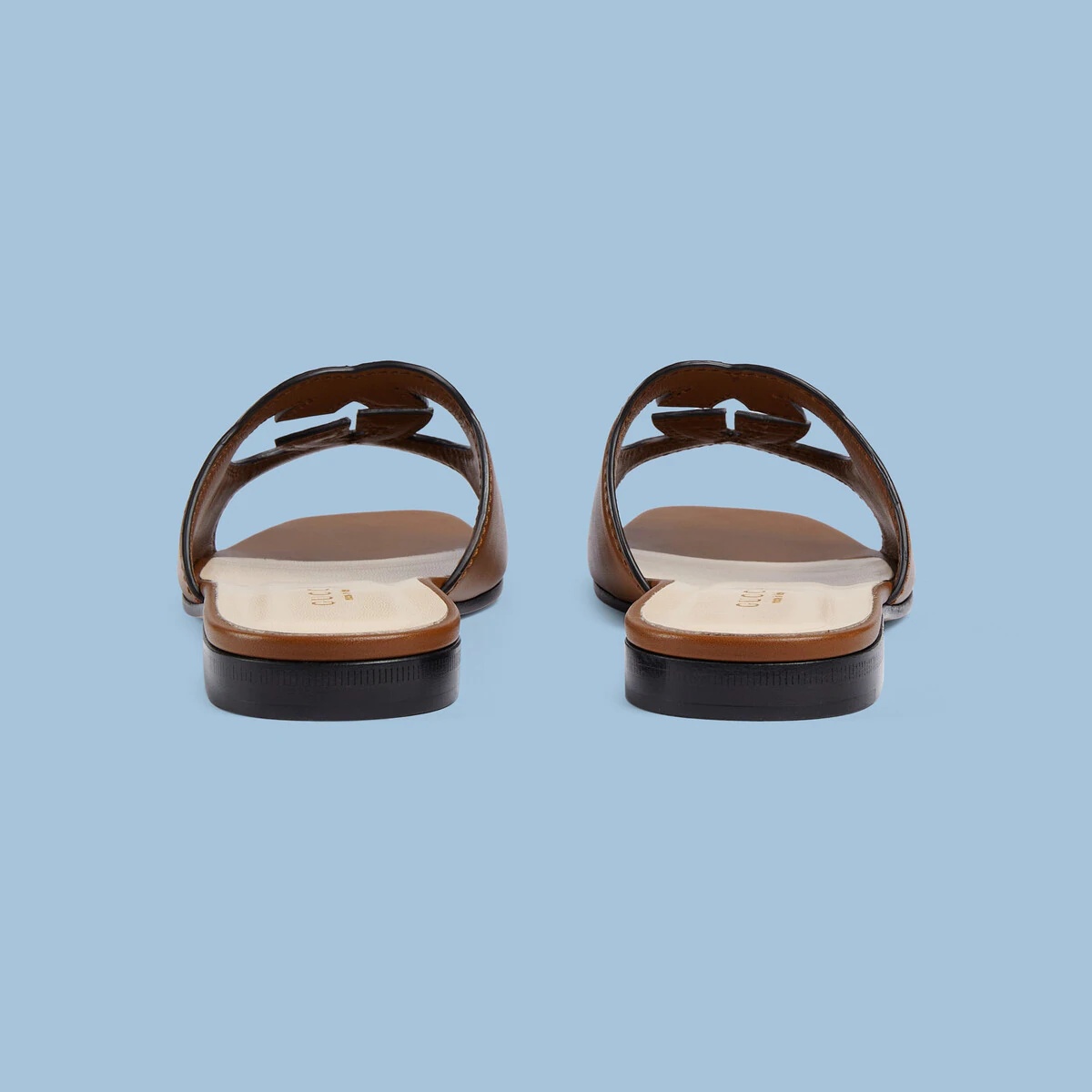 Gucci Interlocking G cut-out sandals - Brown