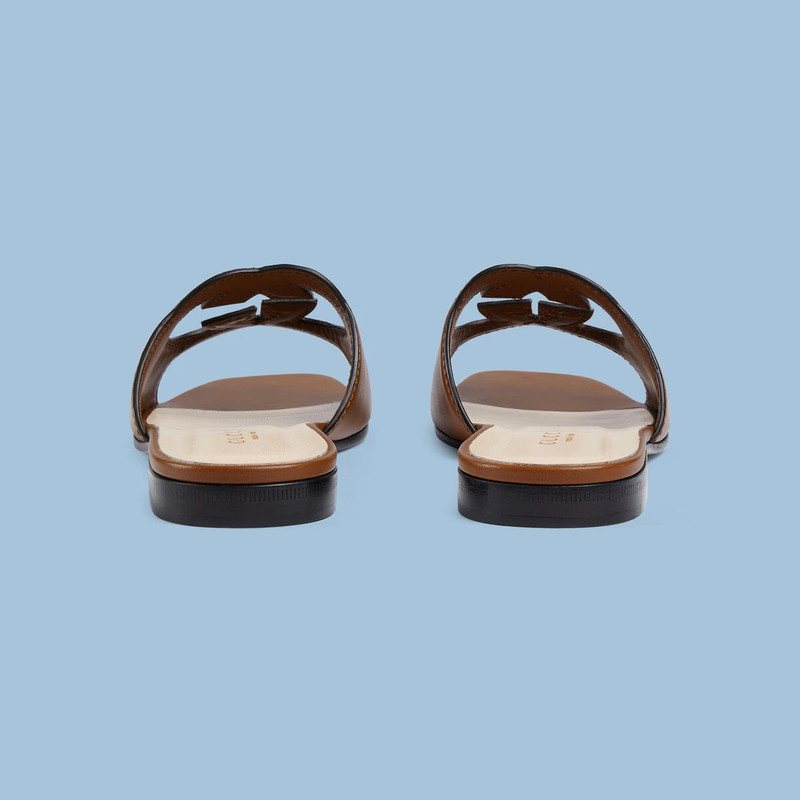 GUCCI Women's Interlocking G cut-out slide sandal outlook