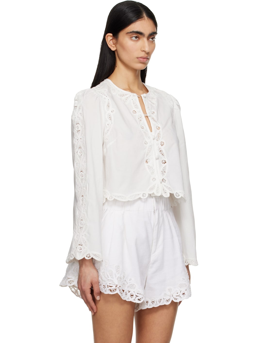White Elke Blouse - 2