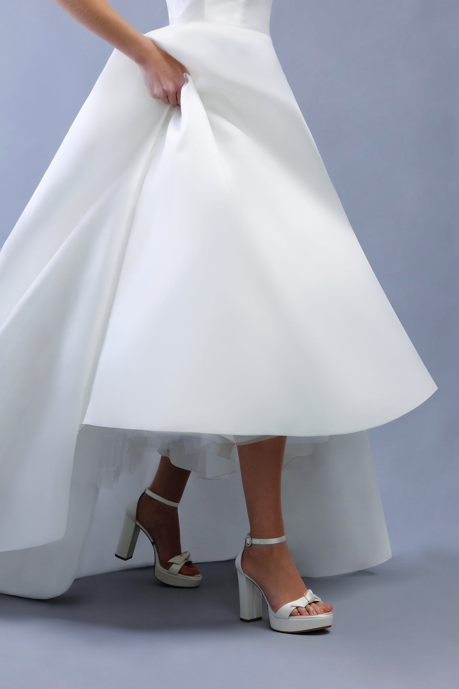 CLARITA PLATFORM BRIDAL 120 SATIN BIANCO - 2