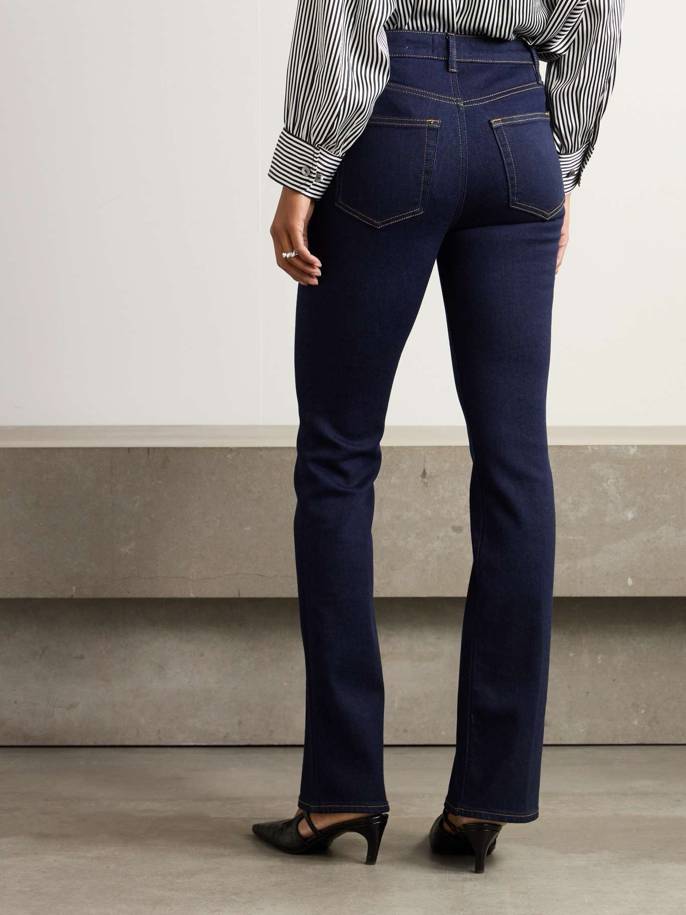 Reboot Super stretch high-rise bootcut jeans Dark denim - 4