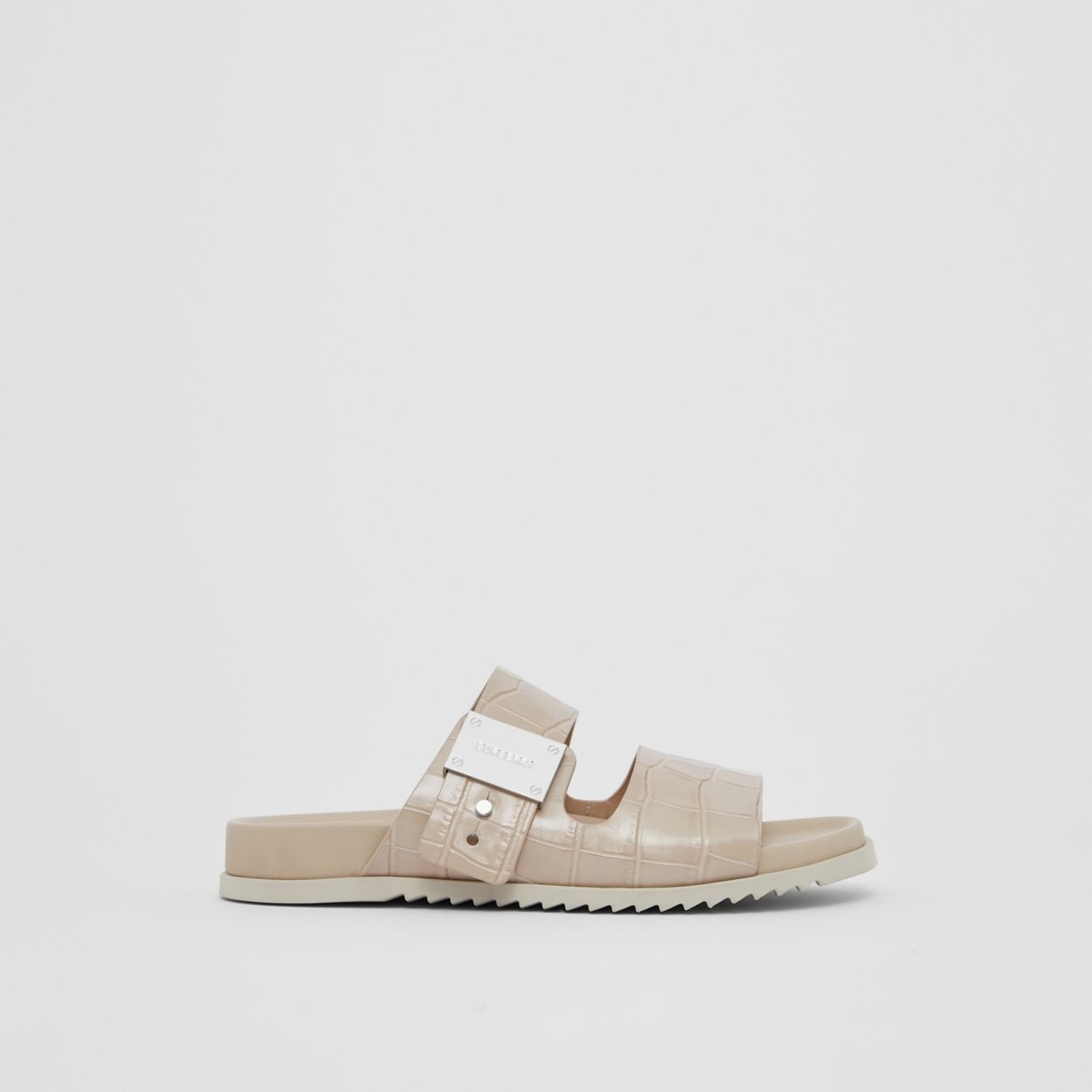 Logo Detail Leather Sandals - 6
