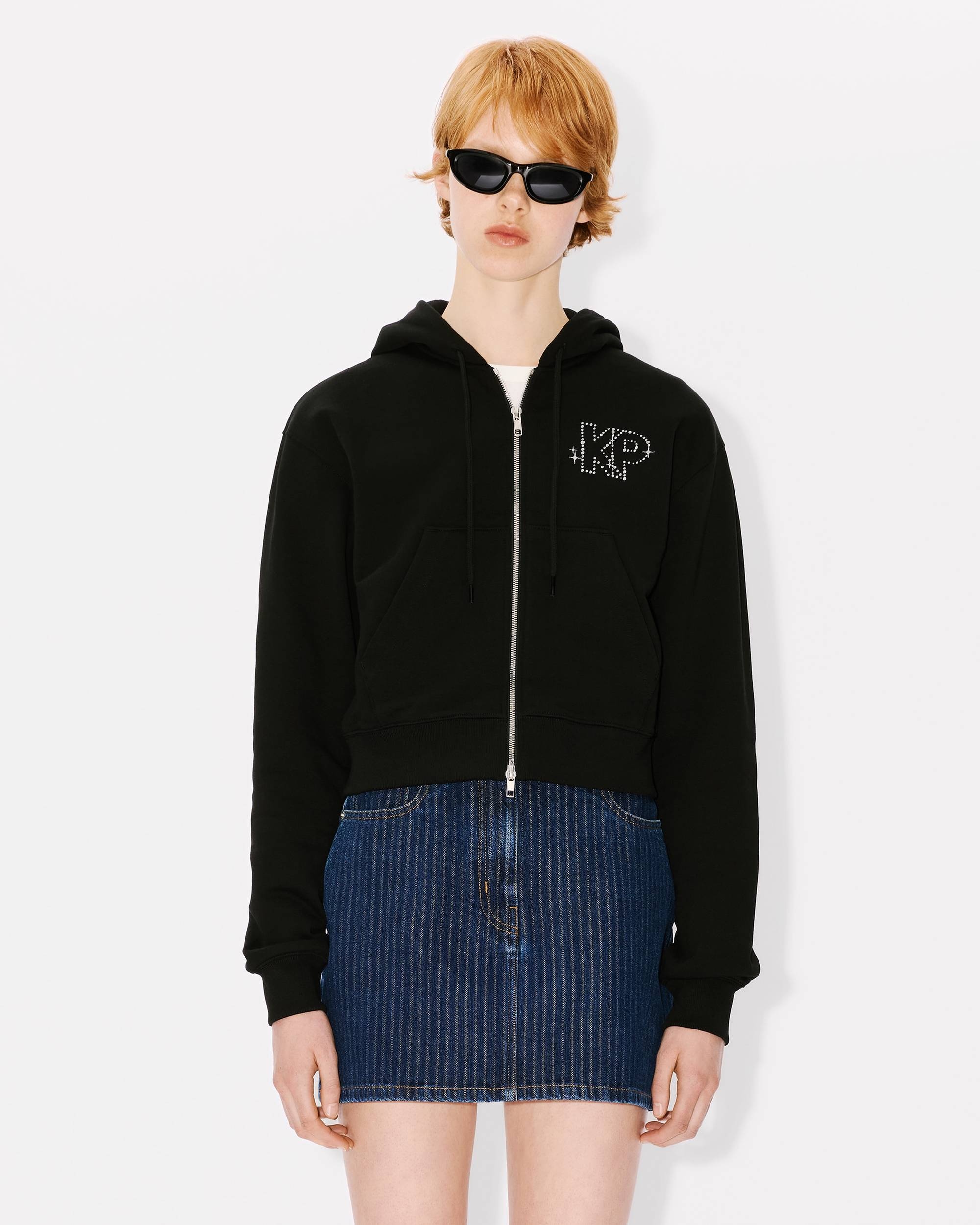 'KENZO Constellation' cropped zipped hoodie - 3
