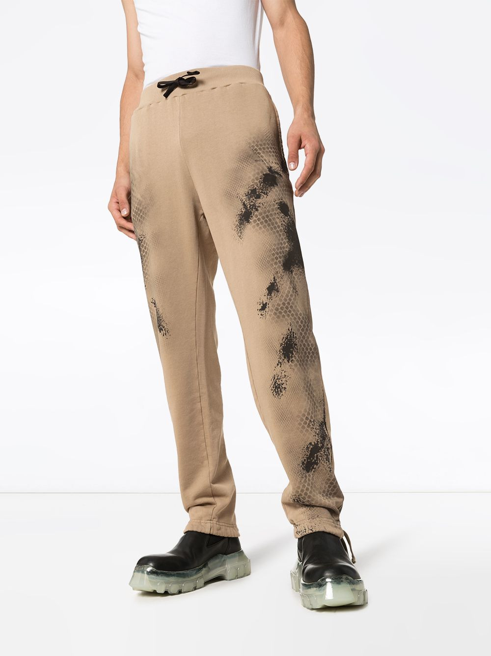abstract printed track pants - 3