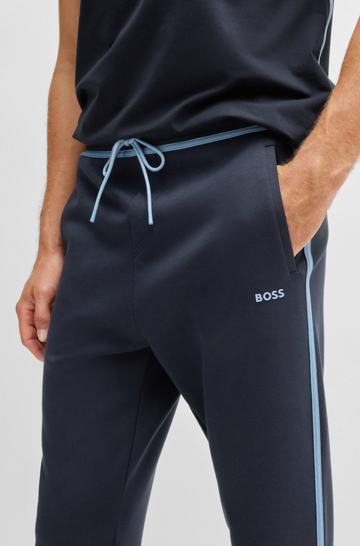 TRACKSUIT BOTTOMS WITH TAPE AND LOGO - 3