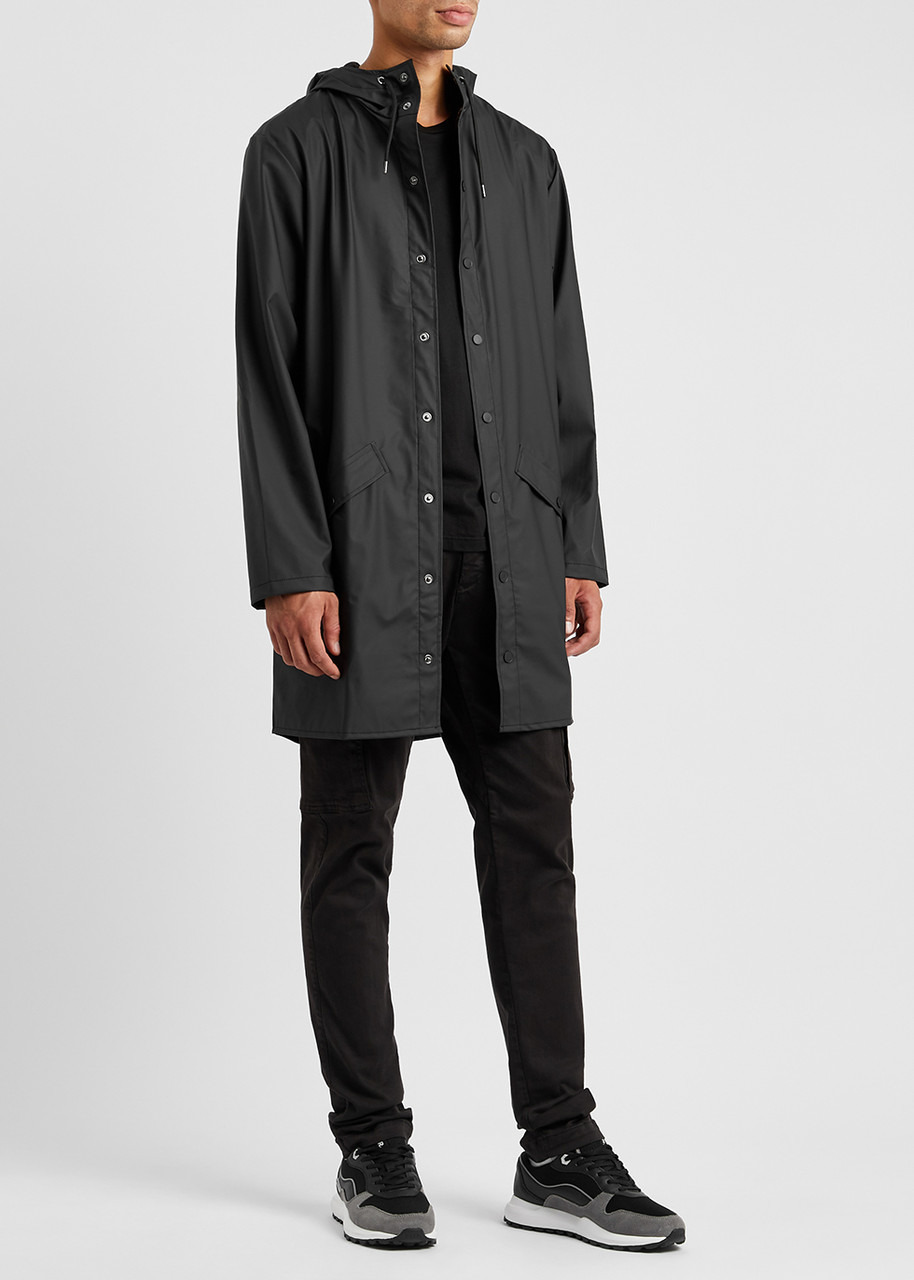 Long matte rubberised raincoat - 4