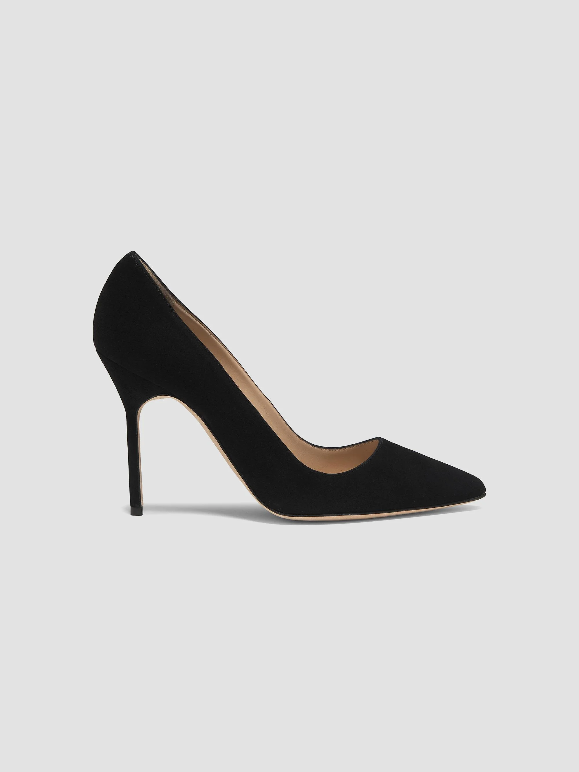 Women's BB 105MM Suede Pumps - Black - 1