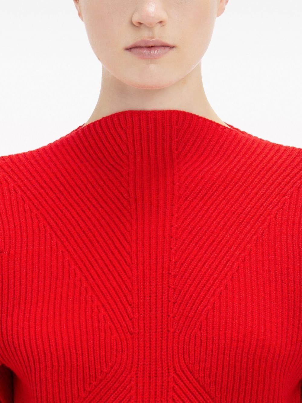 logo-embroidered wool-blend jumper - 5