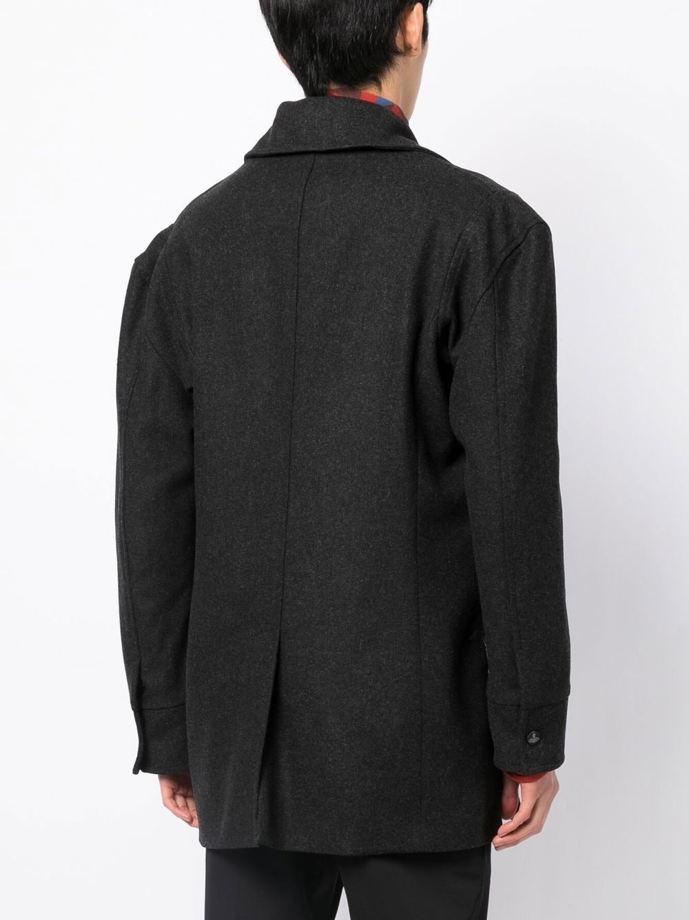 wool-blend peacoat - 4