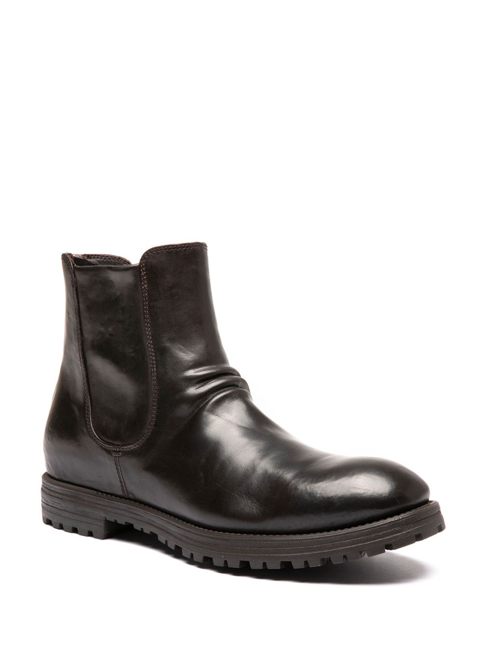 zipped leather boots - 2