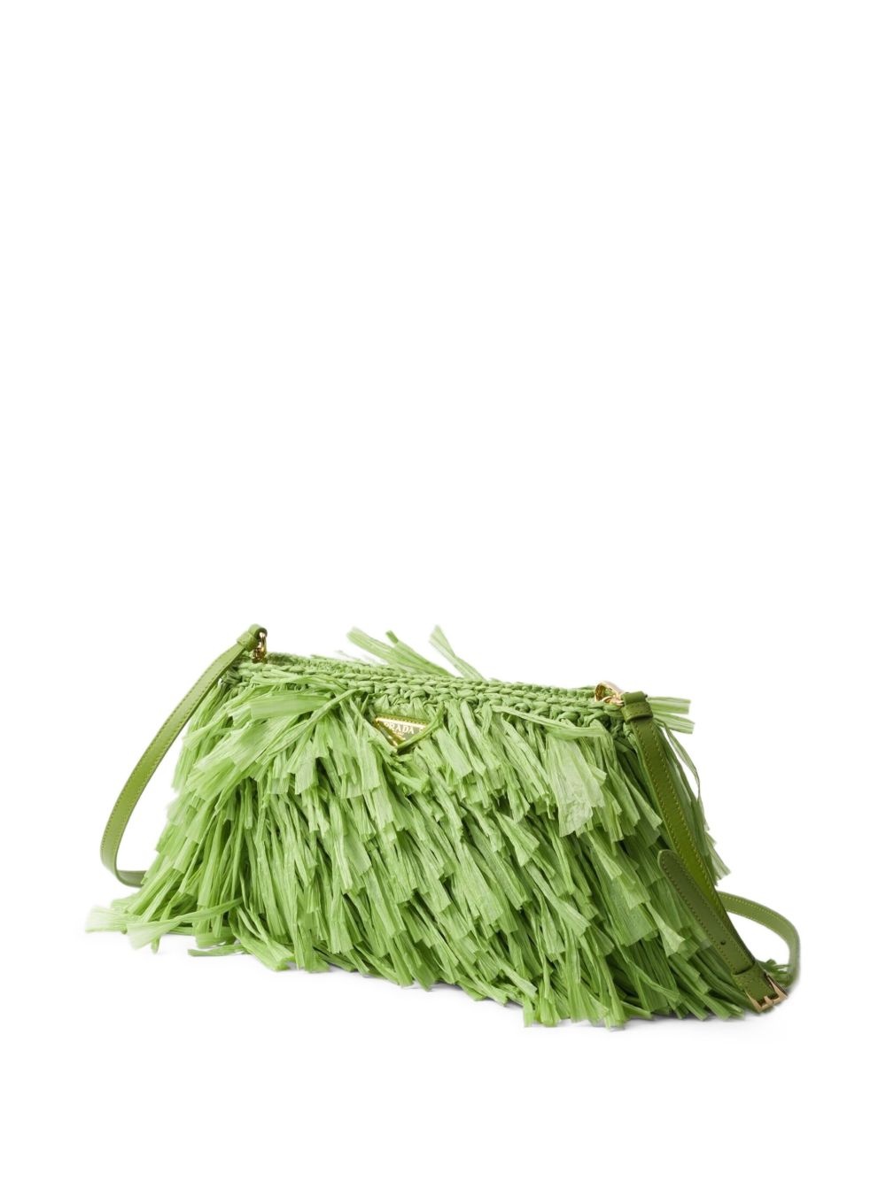 medium fringed crochet clutch bag - 5