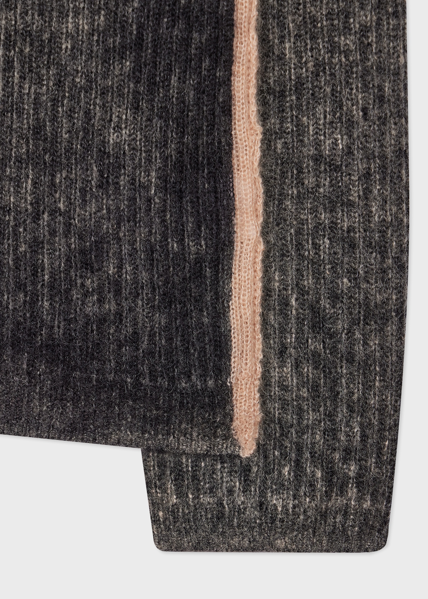 Charcoal Acid-Wash Wool-Mohair Sweater - 2