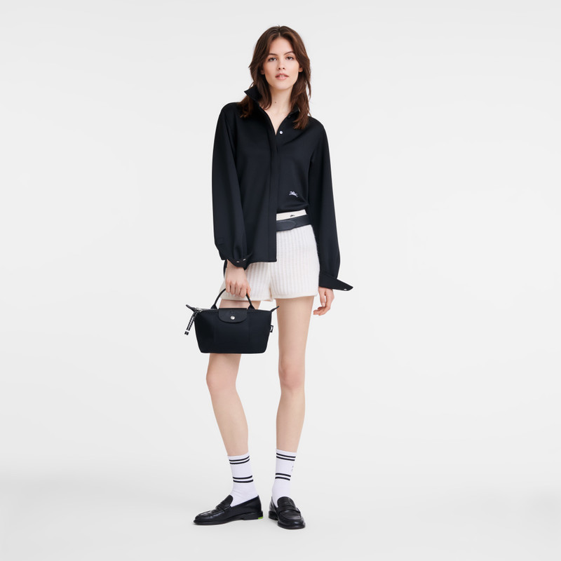 Longchamp Le Pliage Energy Pouch Black - Recycled canvas outlook