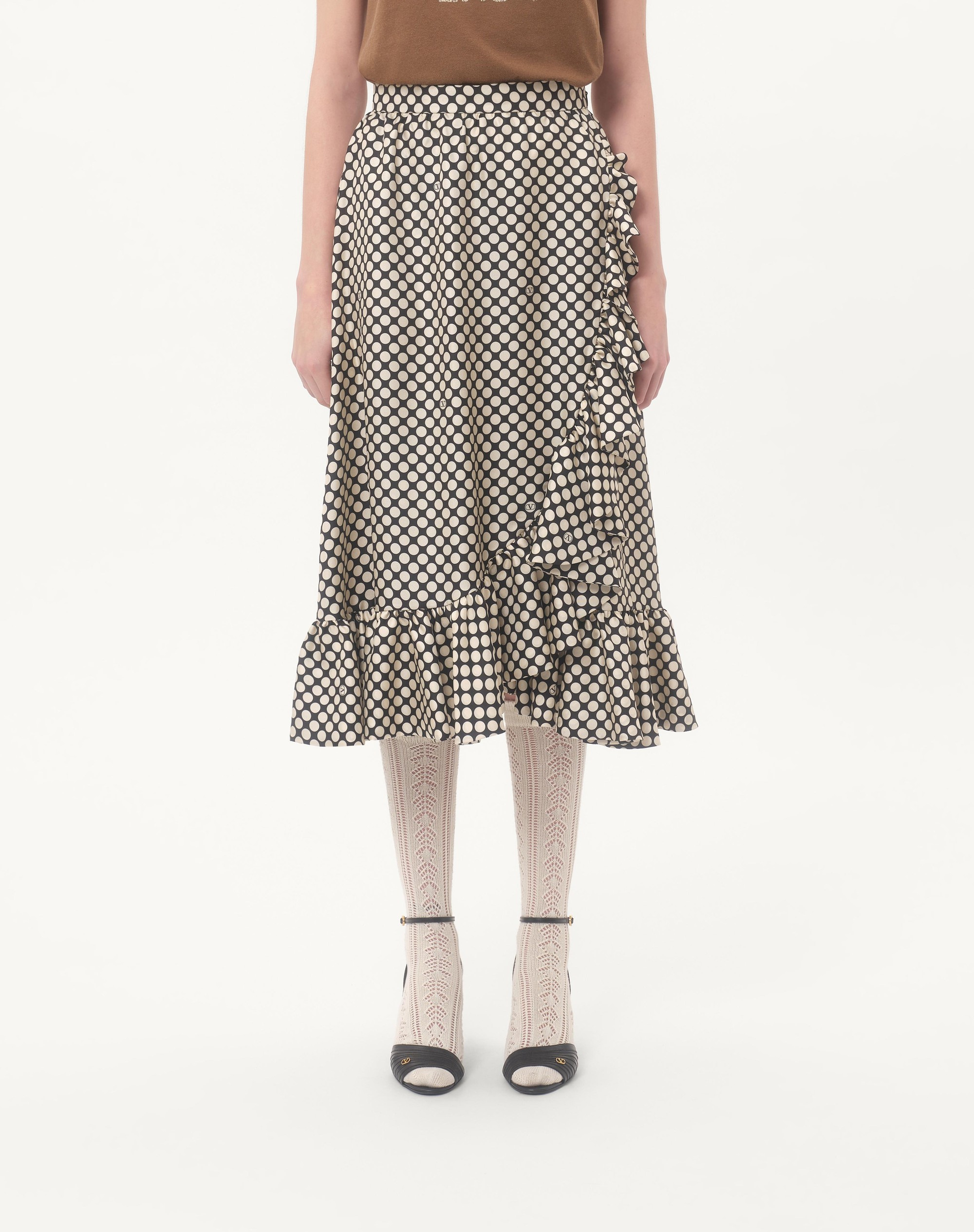 TWILL SKIRT WITH PLUS DE POIS PRINT - 3