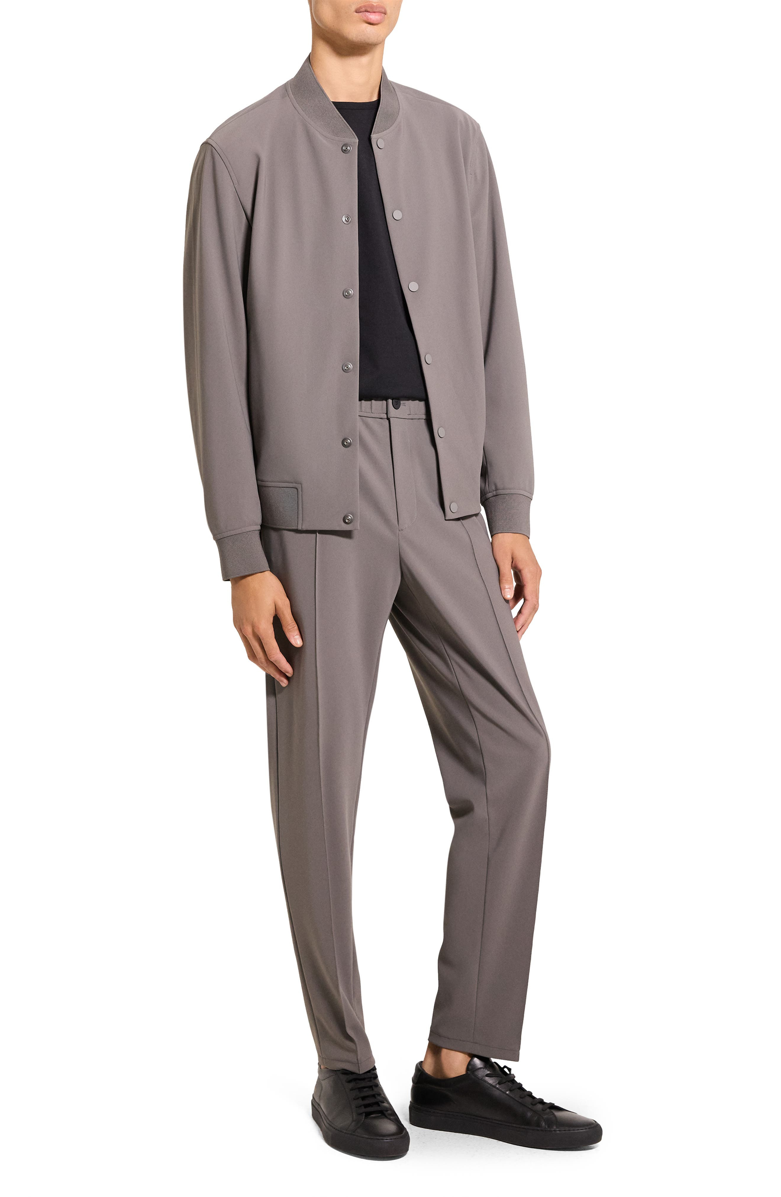 Theory Murphy Precision Bomber Jacket in Carbon - 7