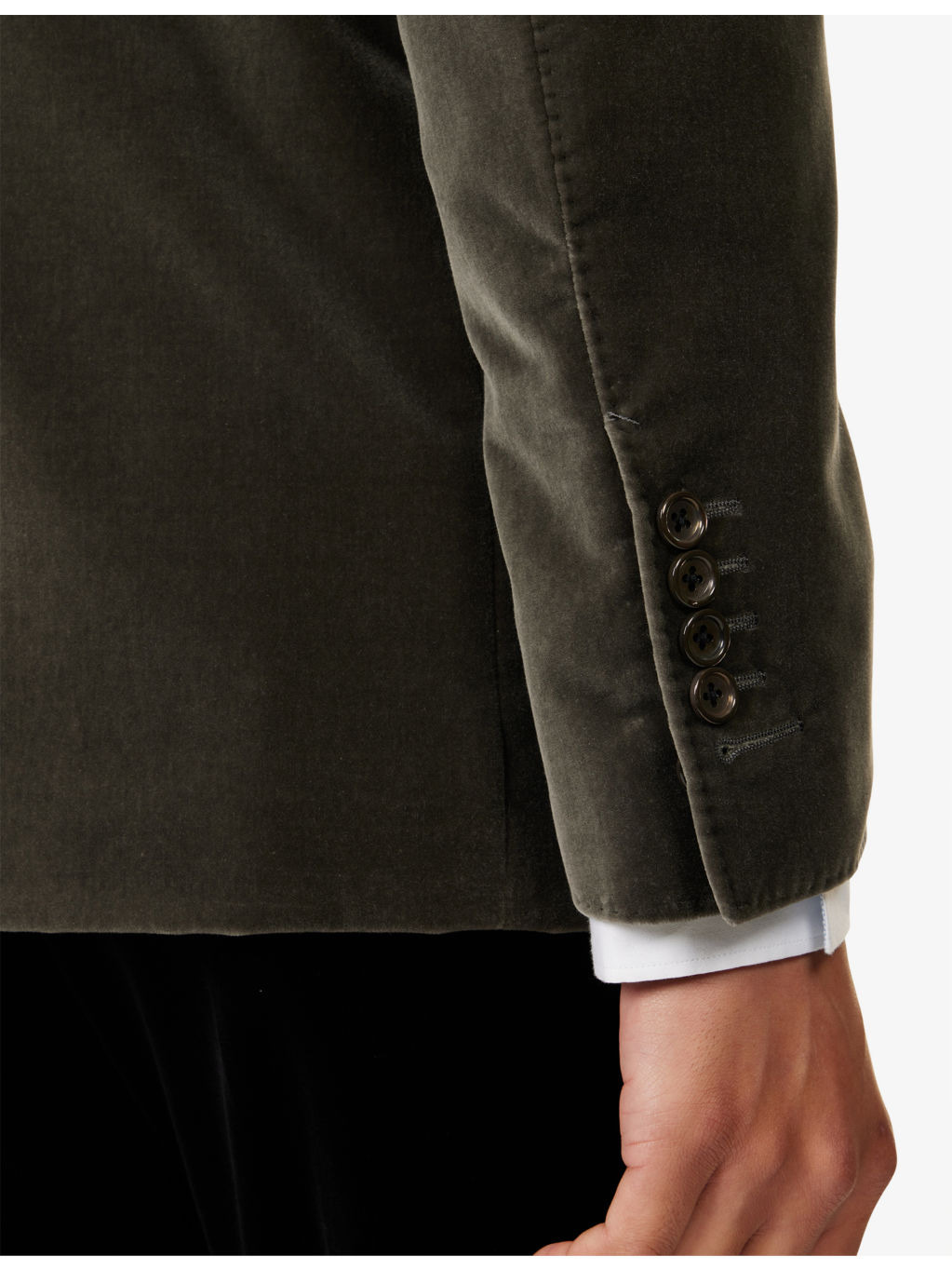 Shelton Notched-Lapels Velvet Jacket - 5