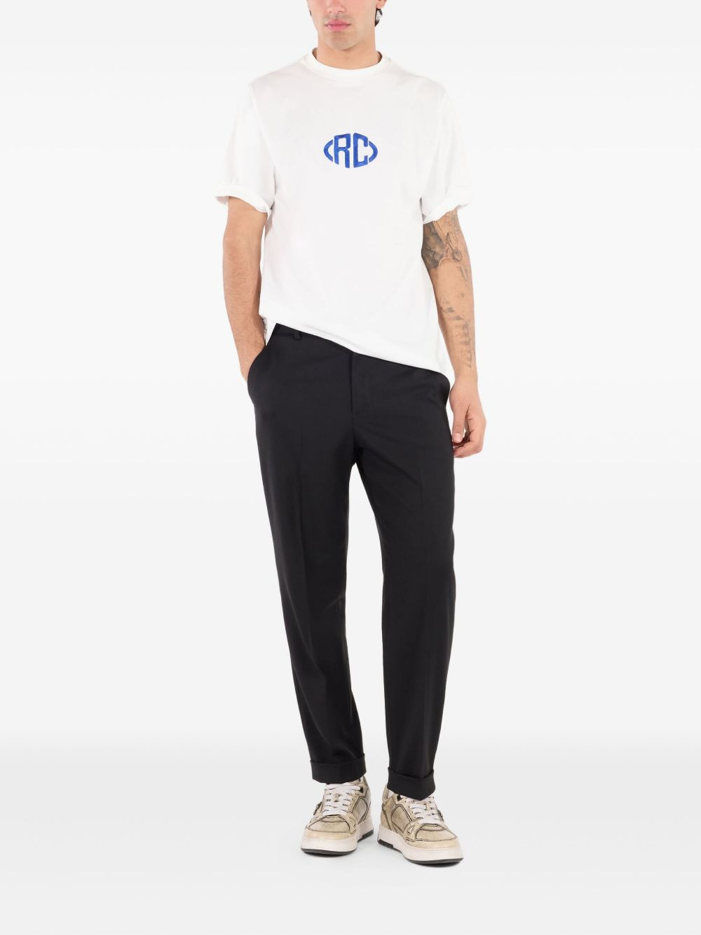 logo-embroidered T-shirt - 2