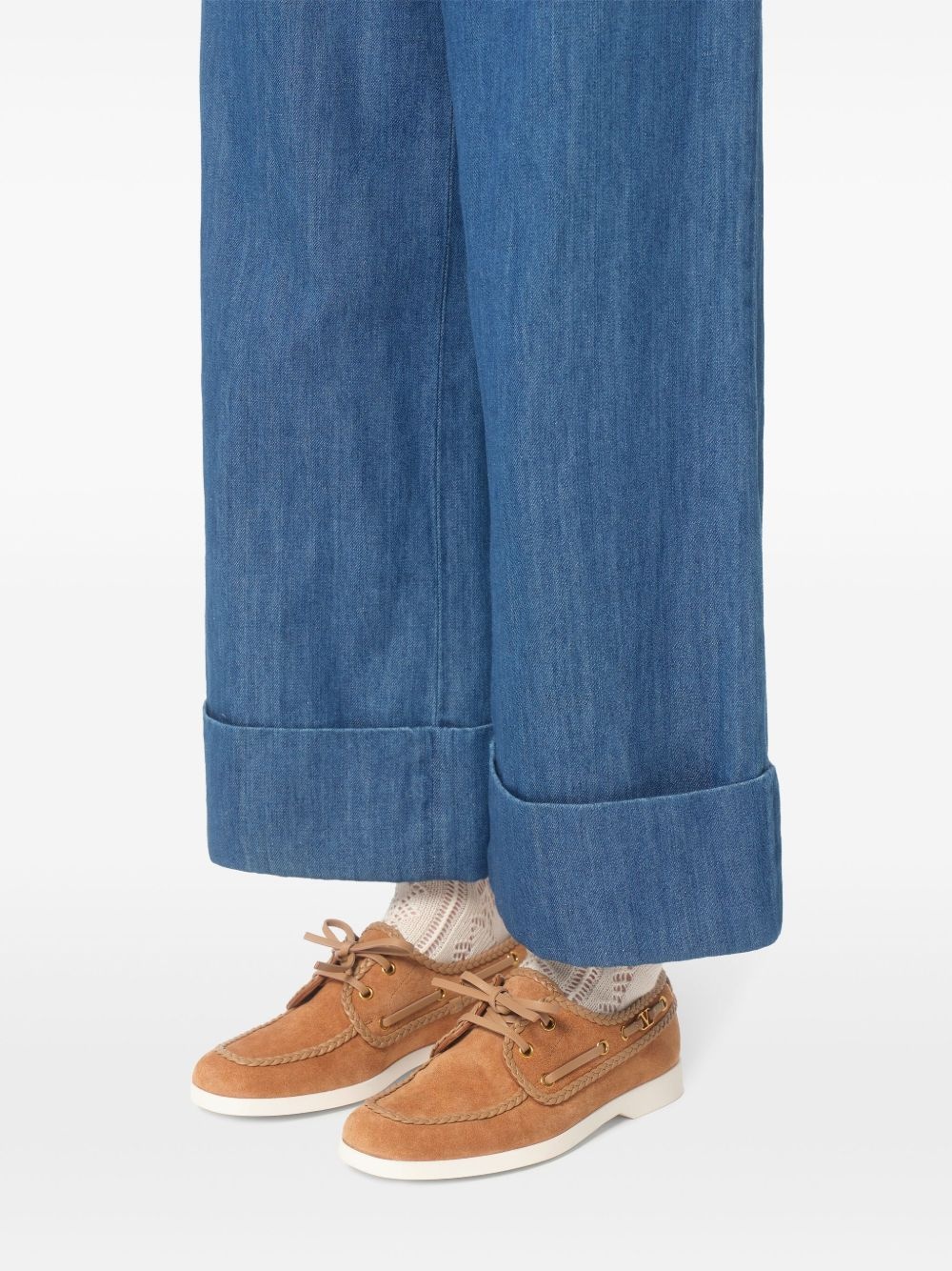 braided-edge boat shoes - 7