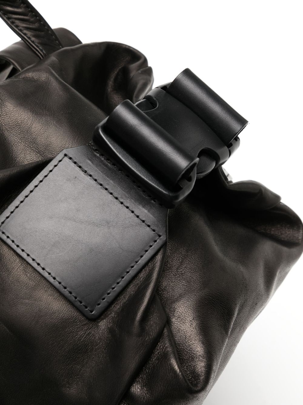 multiple-pocket leather backpack - 4