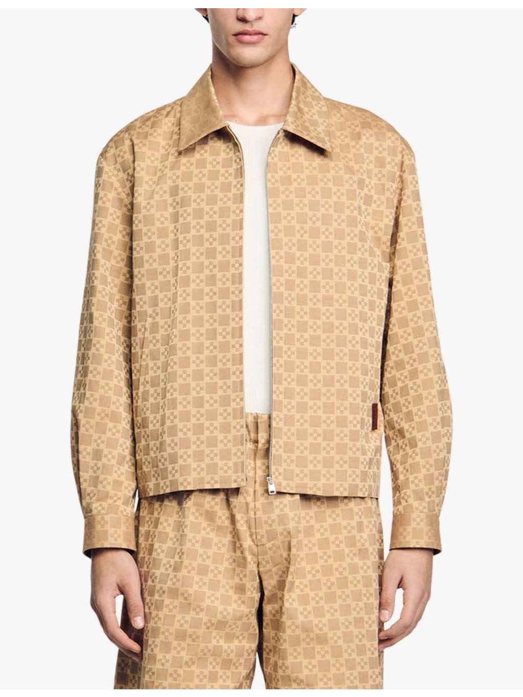 Monogram-Print Regular-Fit Cotton Jacket - 3