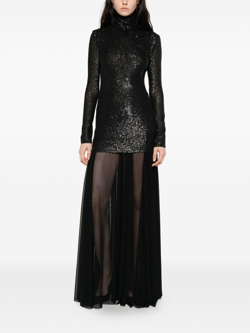NORMA KAMALI sequin-embellished roll-neck gown outlook