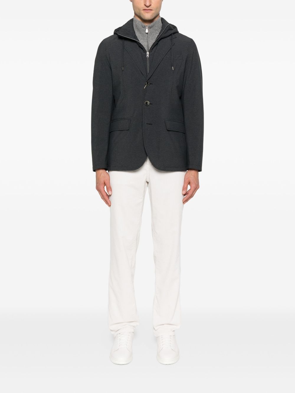 hooded blazer - 2