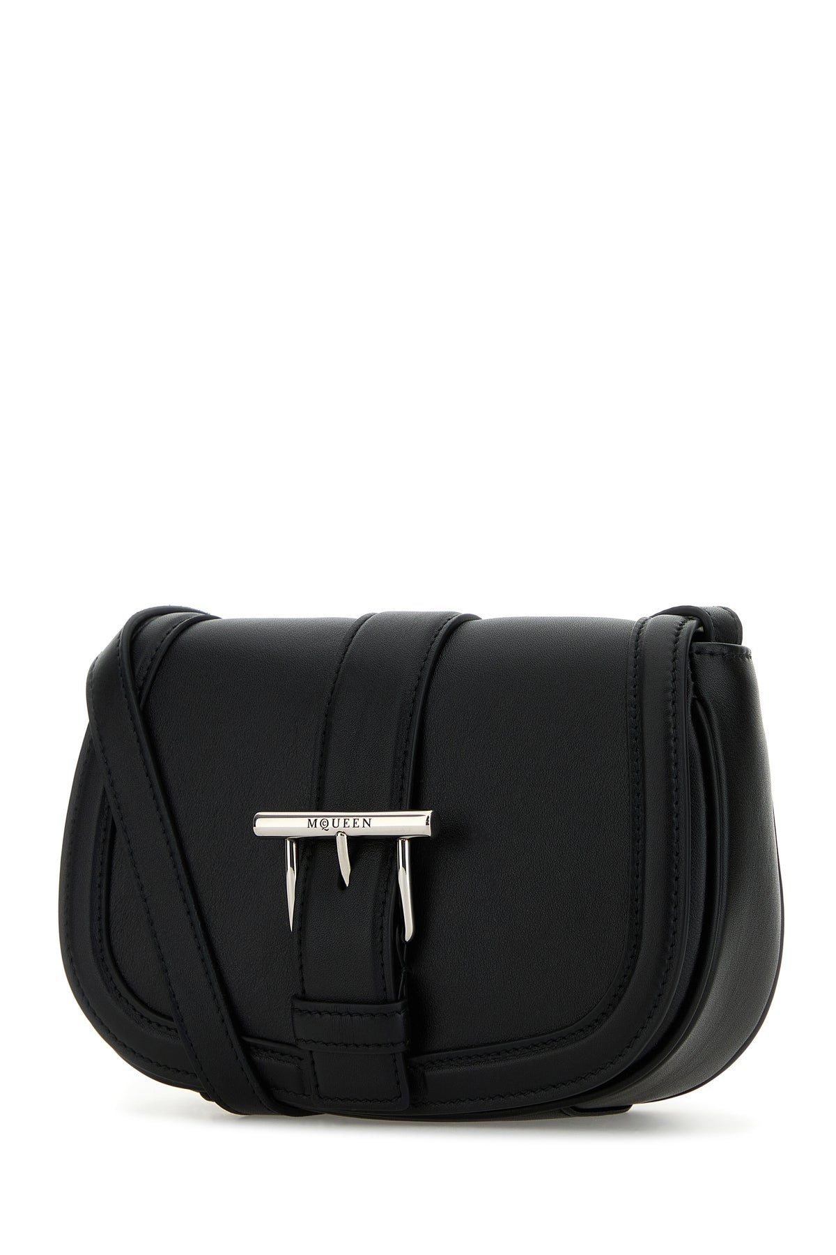 Black leather mini Satchel crossbody bag - 2