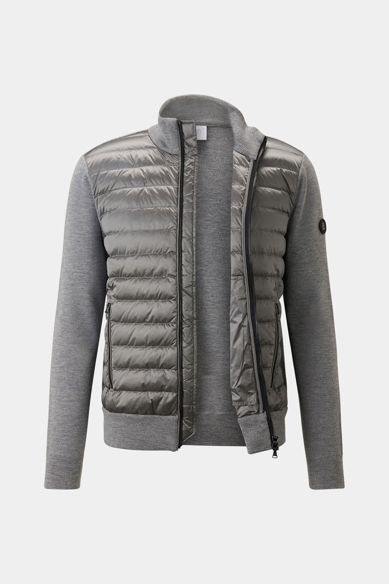 Zisco Hybrid knit jacket in Gray 7