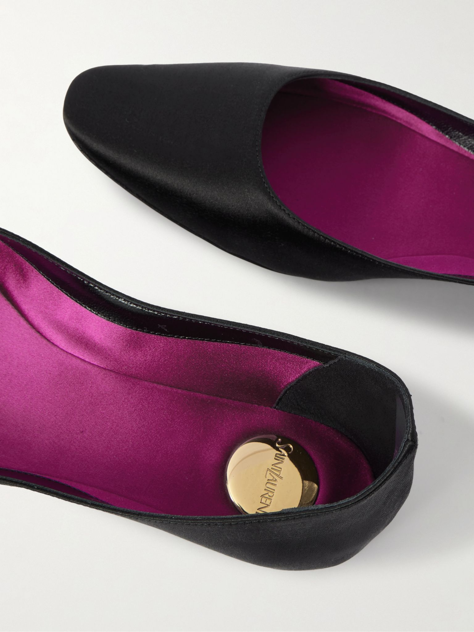 Lou satin ballet flats Black - 4