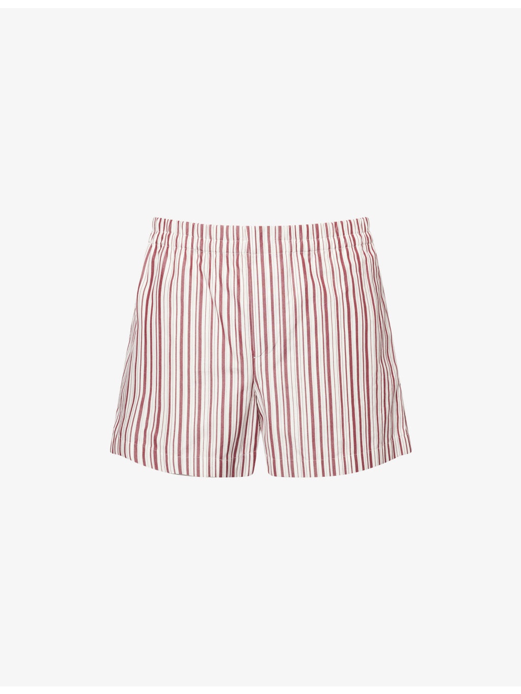 Stripe-Print Relaxed-Fit Cotton-Poplin Shorts - 1