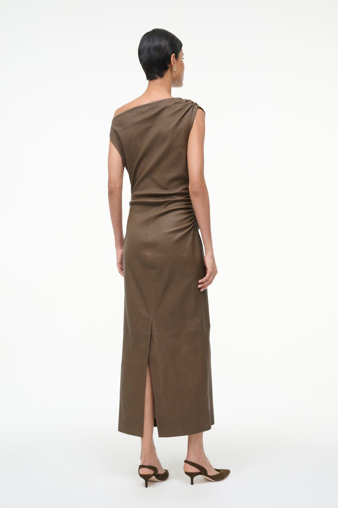 STAUD PHARE LEATHER DRESS TRUFFLE - 5