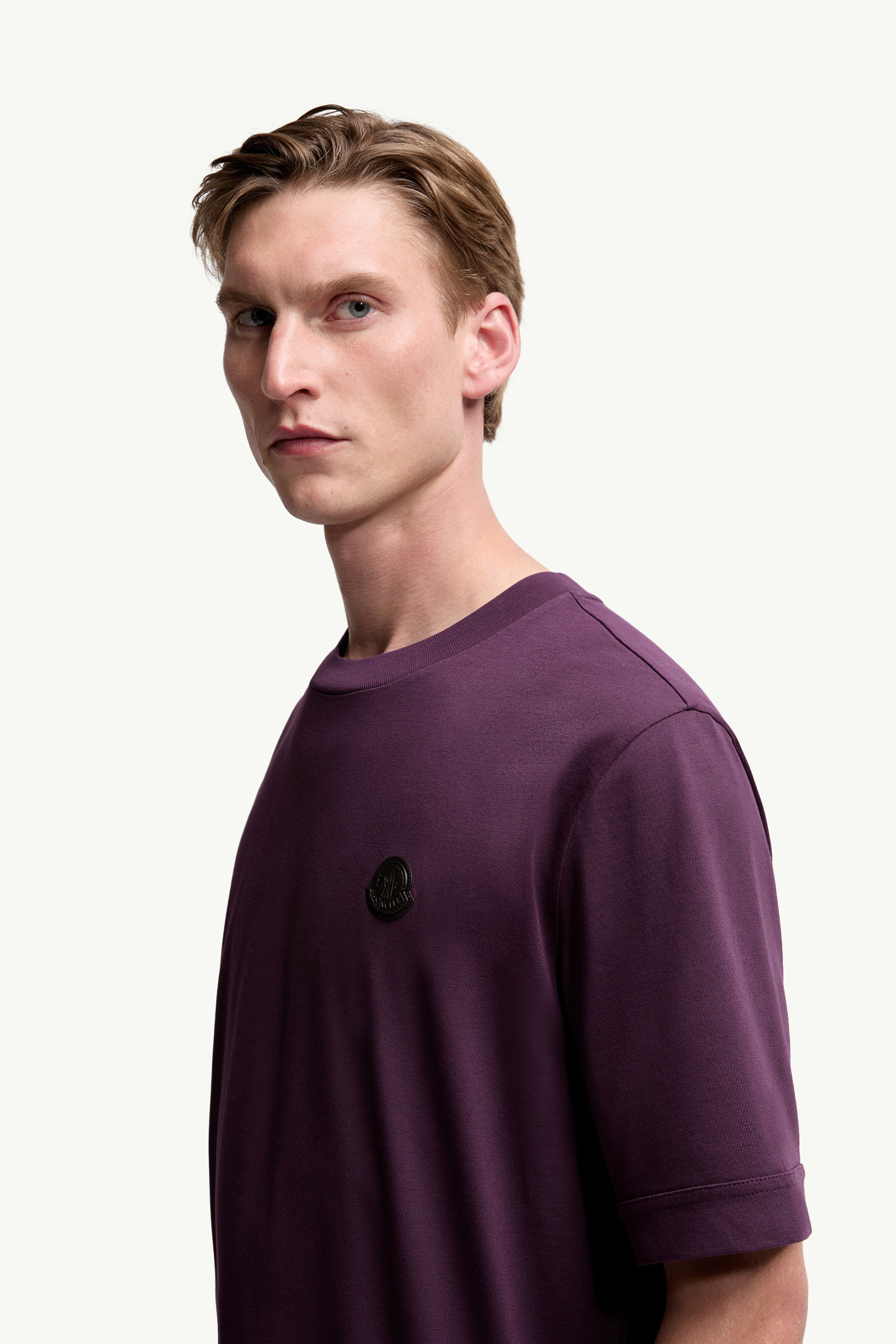 Logo Patch Cotton T-Shirt - 4