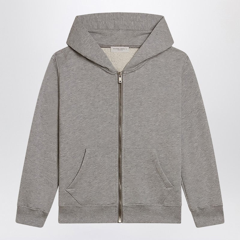 GREY COTTON ZIP SWEATSHIRT 1