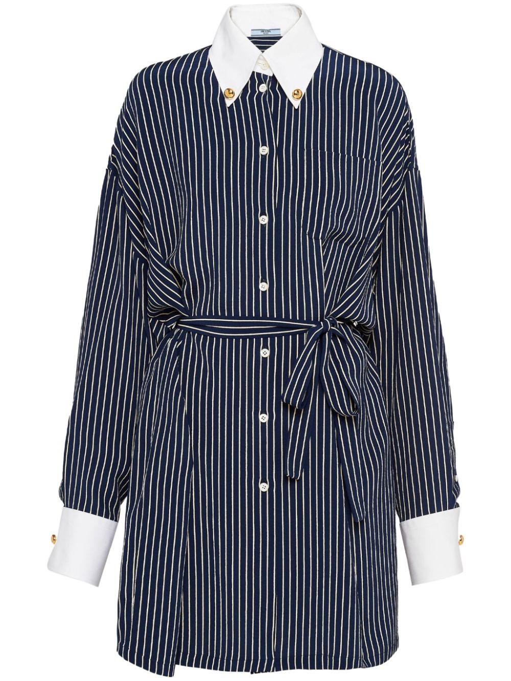 striped silk shirt - 1