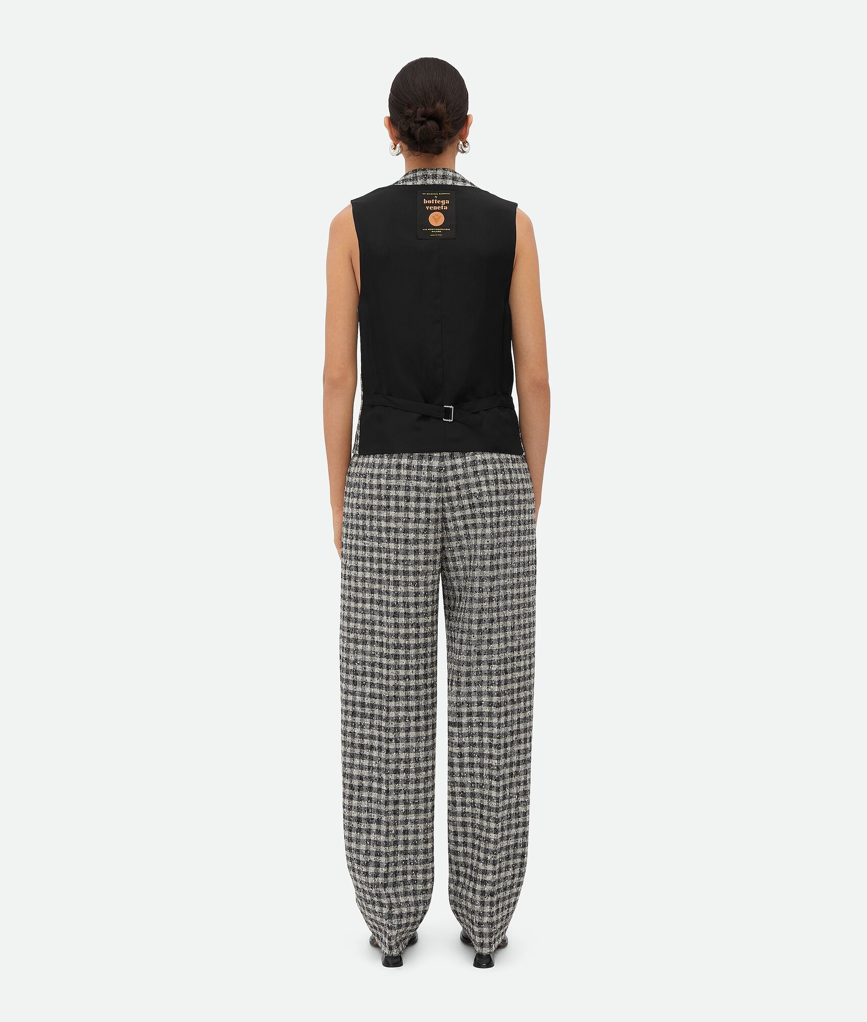 Boucle Gingham Wool Gilet - 3