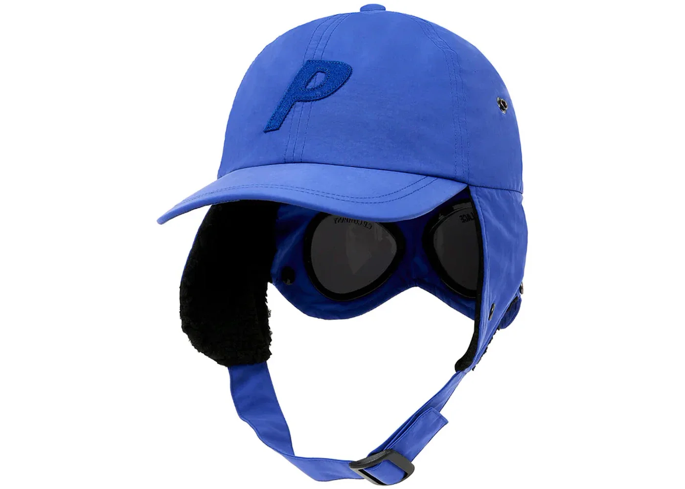 Palace x C.P. Company Goggle Ear Flap P-Cap Bright Cobalt - 1