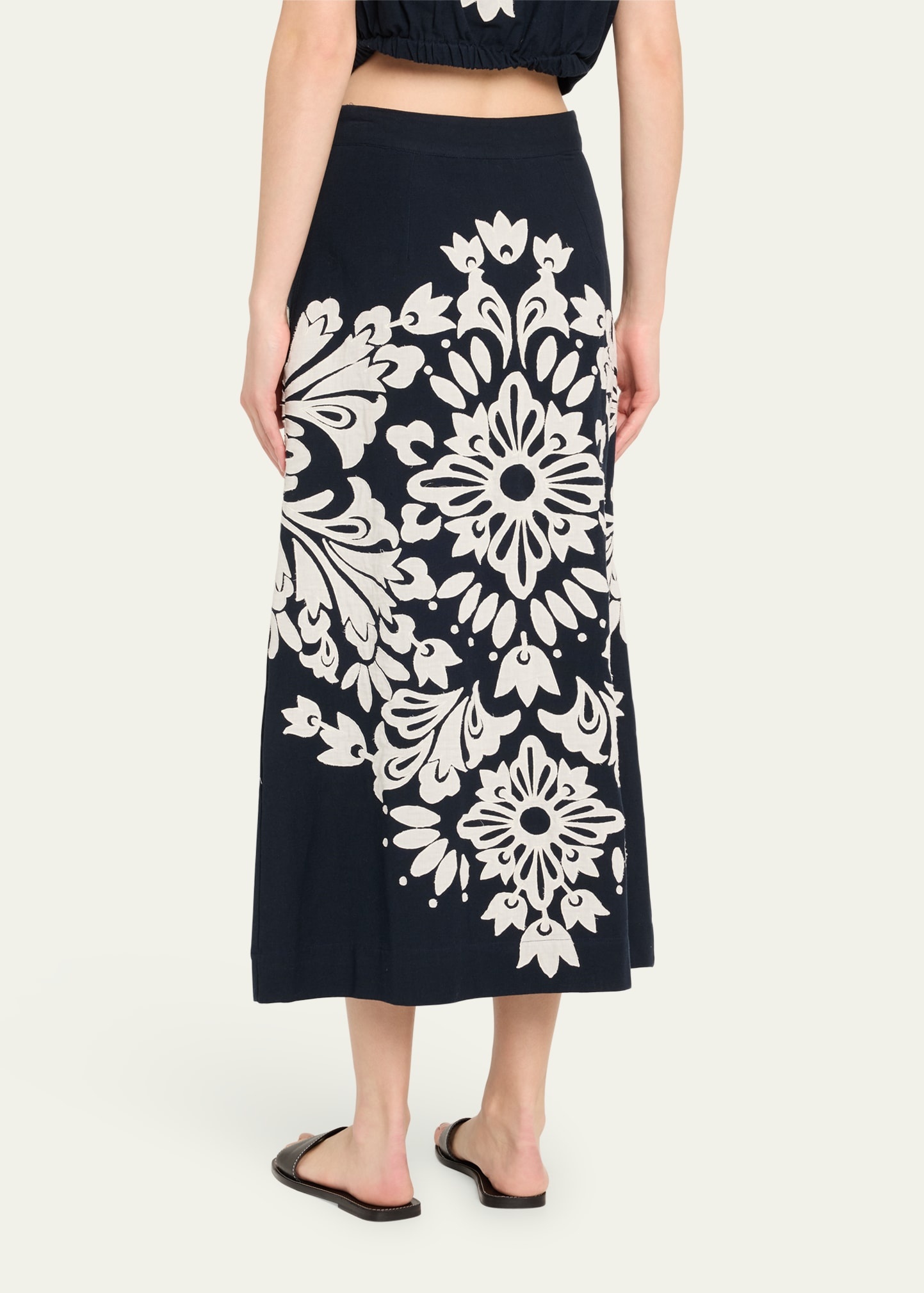 Liliana Appliqué Midi Skirt - 3