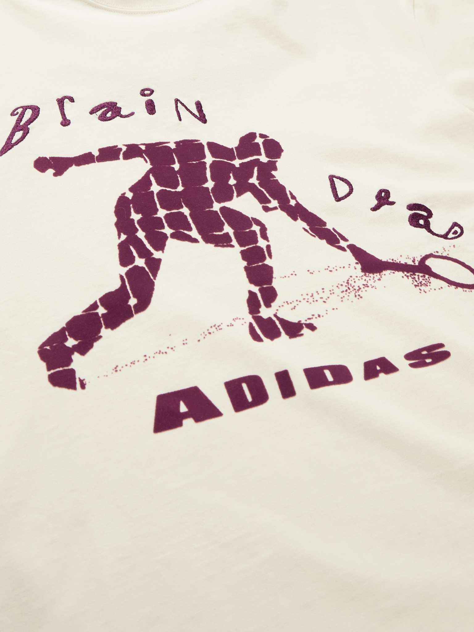 + Brain Dead Logo-Flocked Embroidered Cotton-Jersey T-Shirt - 4