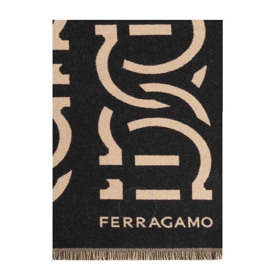 Ferragamo Logo Print Wool Scarf - 3