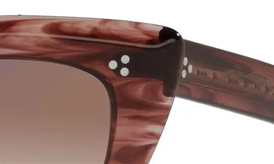 Laiya 55mm Gradient Butterfly Sunglasses in Merlot Smoke/Tan Grad Mirror - 3