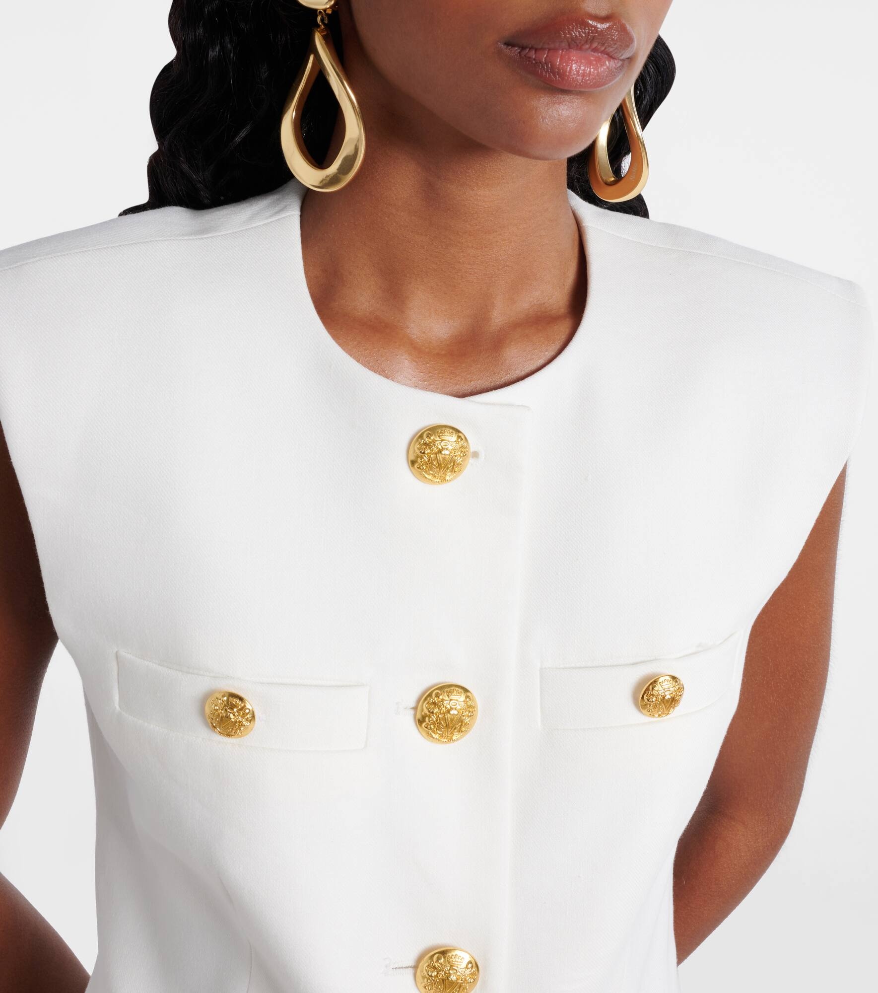 Tamara linen-blend vest - 4
